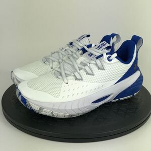 Under Armour HOVR Ascent White/Blue Basketball Shoes 3025680-104 Womens Size 5.5
